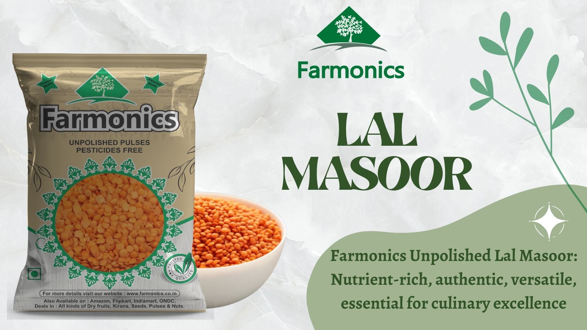  Get the best quality  from Farmonics lal masoor 