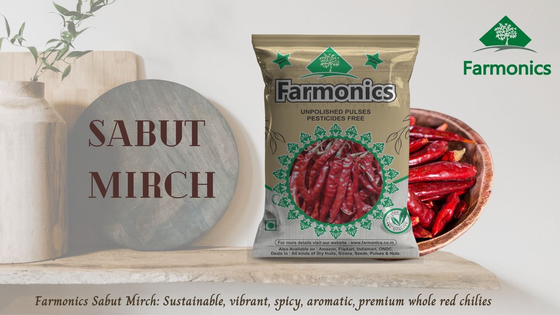 Get the best quality of sabut mirch from Farmonics