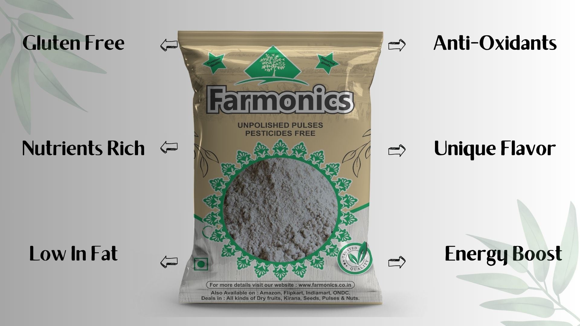 key features of farmonics premium quality bajra atta