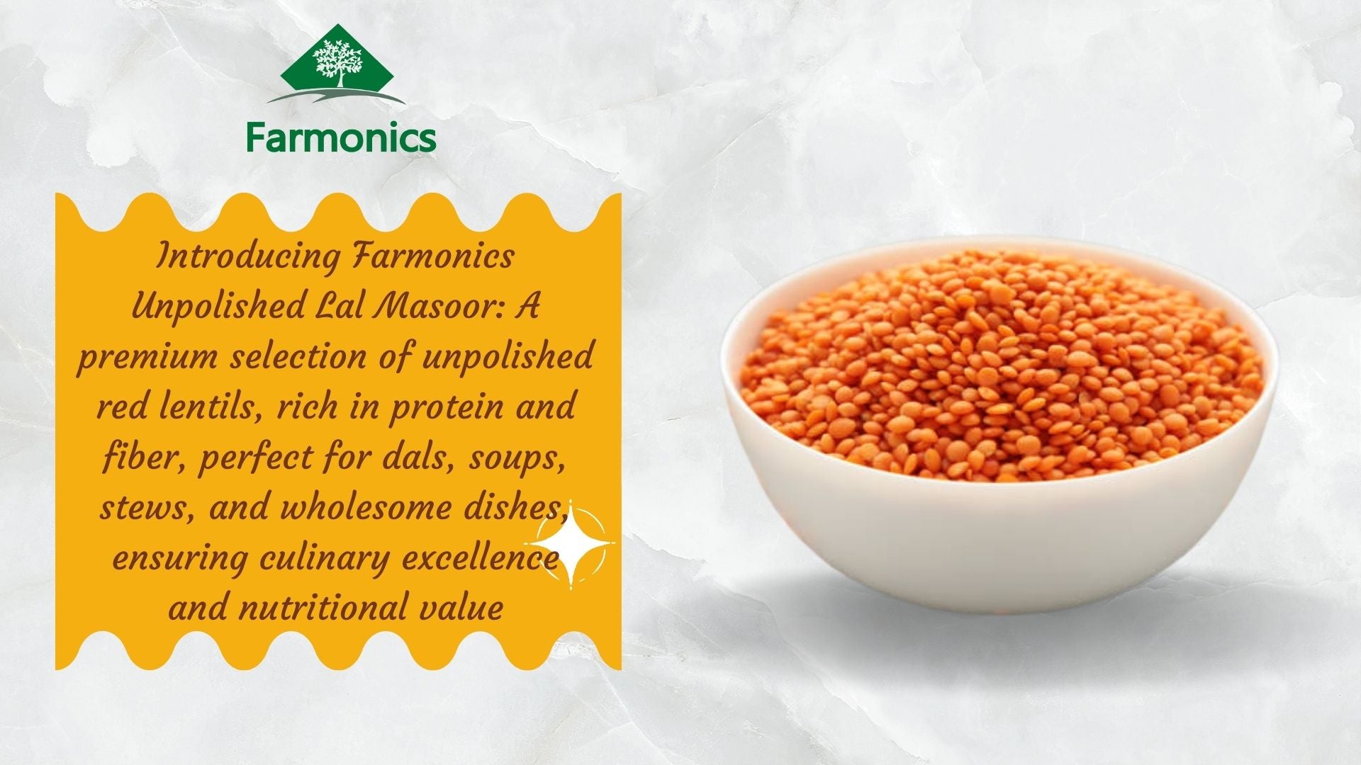 Here are some of the information about farmonics premioum quality   lal masoor 
