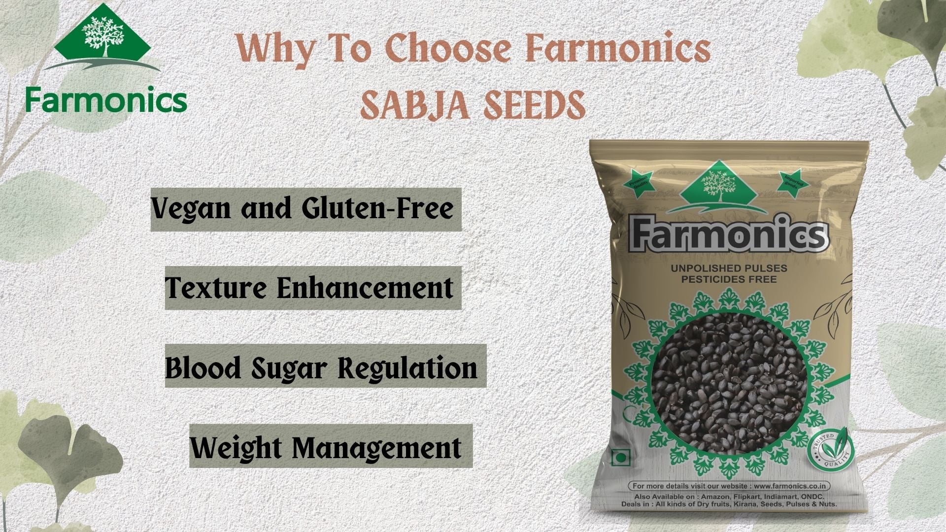 why you should choose best quality farmonics sabja seeds 