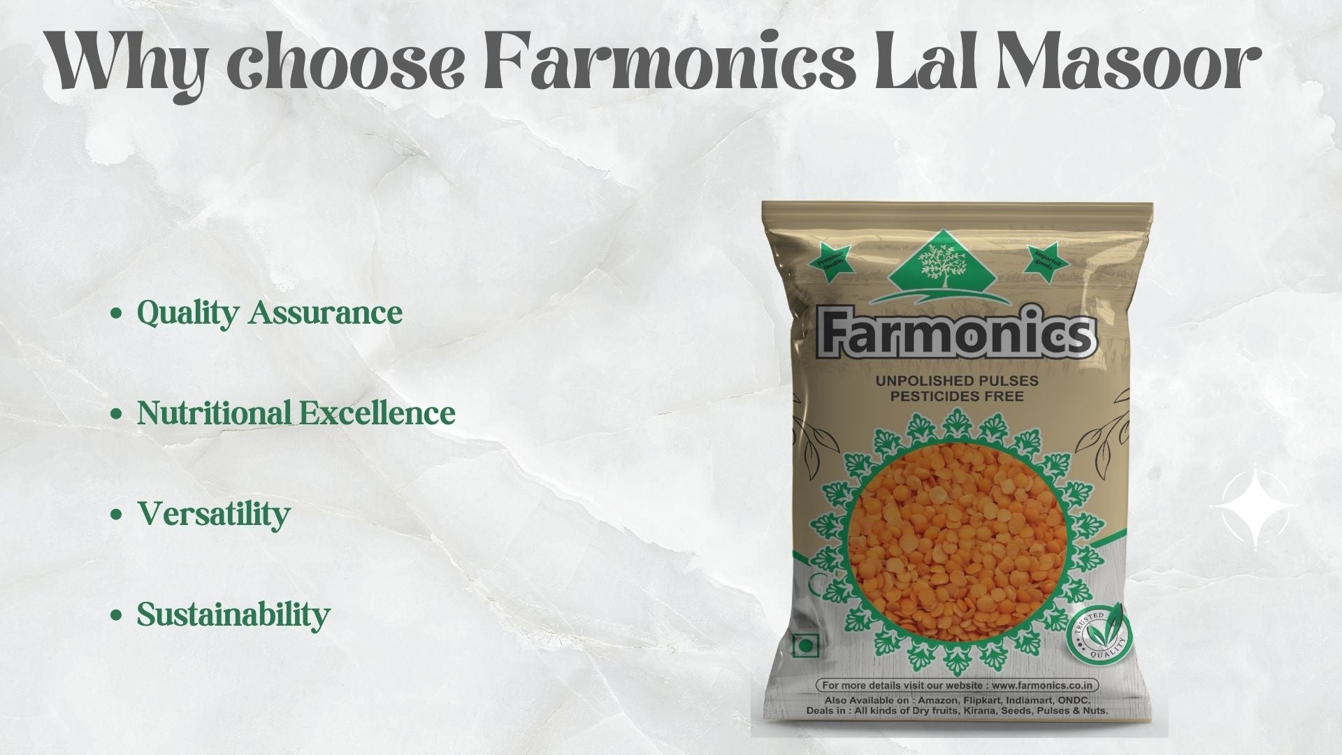 Some of the reasons why you should choose farmonics best quality   lal masoor 