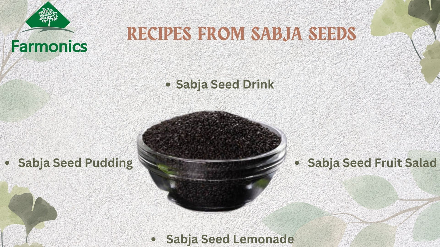 receipes you can try from best quality farmonics sabja seeds