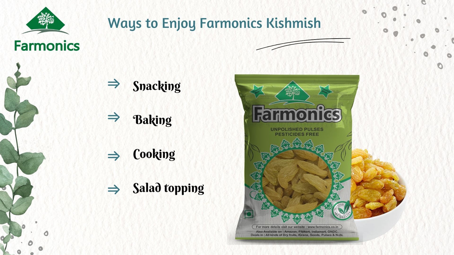 Ways in which you can use farmonics best quality   Kishmish/Raisins