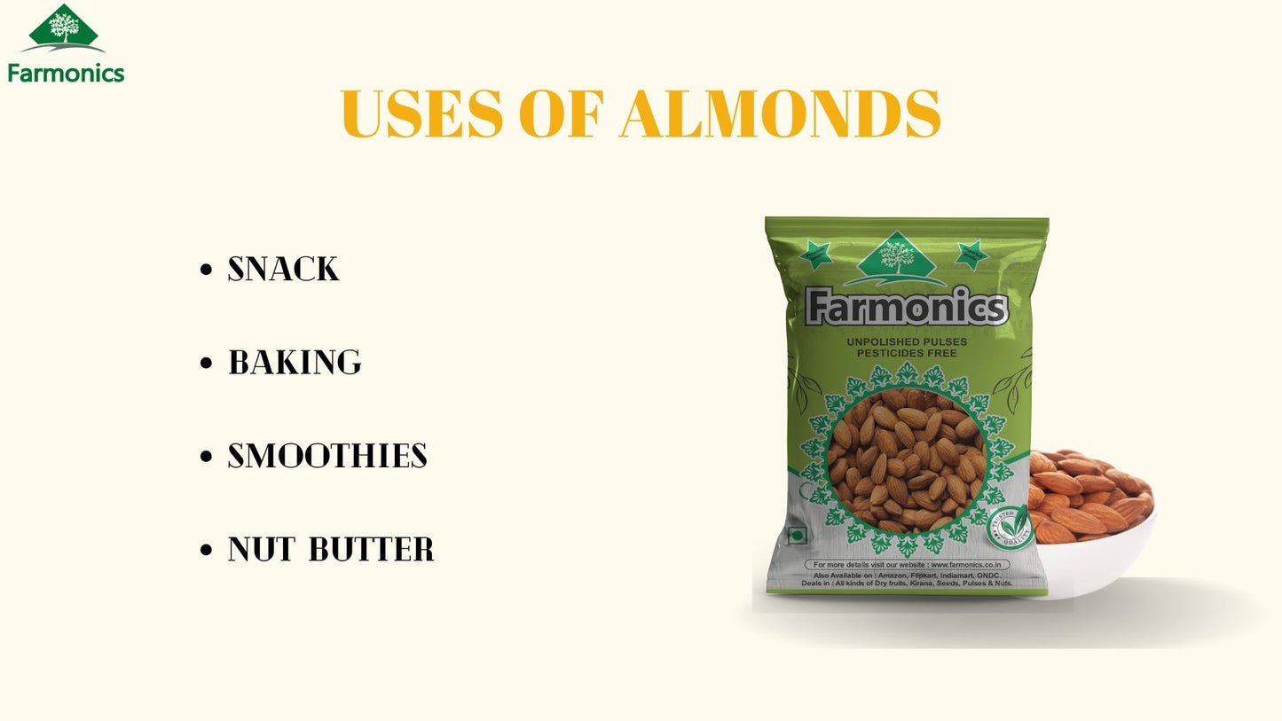  Ways in which you can use farmonics best quality   almonds/Badam
