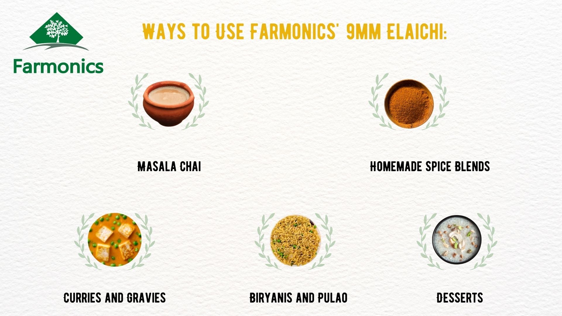 things which you can try from farmonics best quality elaichi