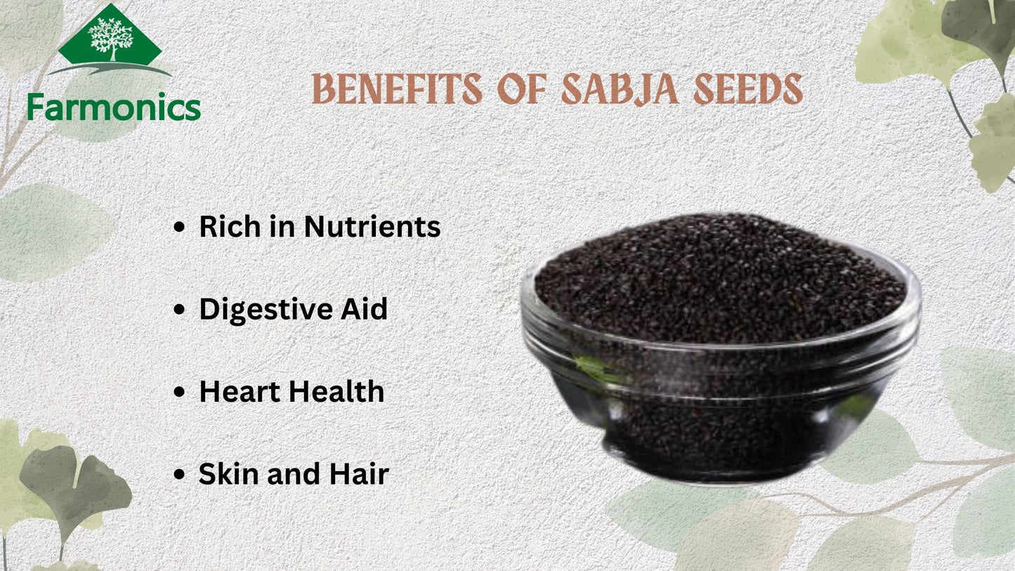 benefits you can avail from top quality sabja seeds offered from Farmonics 