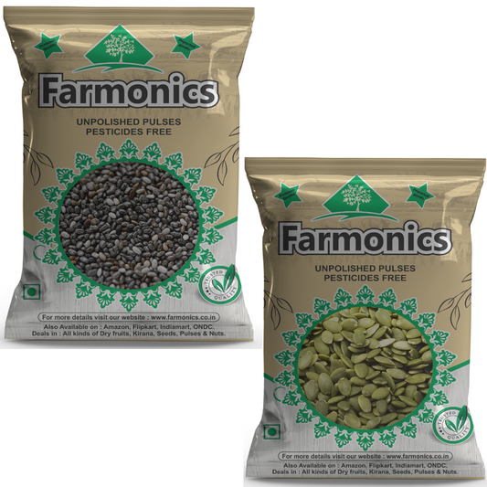 Combo Pack Of Chia Seeds And Pumpkin Seeds- Farmonics