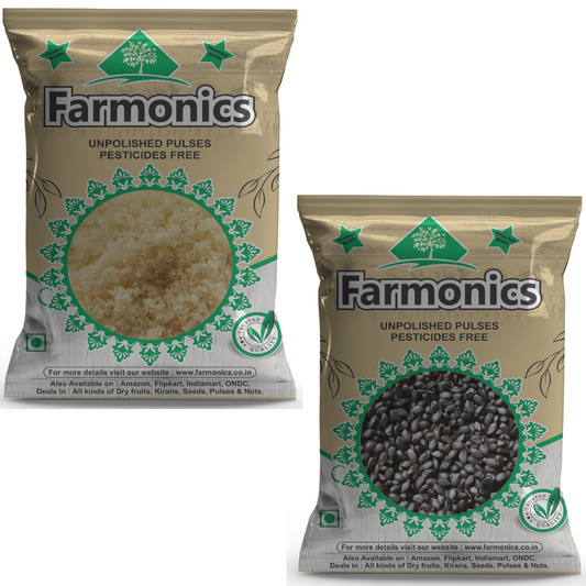 Combo Pack Of Sabja Seeds And Khand - Farmonics