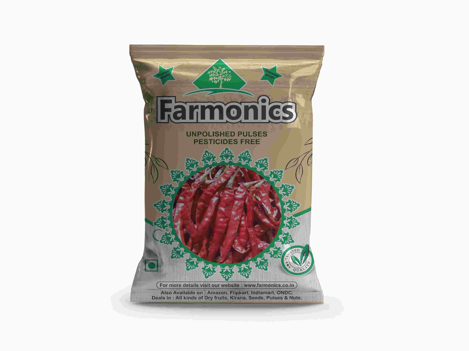 Premium Quality Whole chilli/ Mirch Sabut  from Farmonics