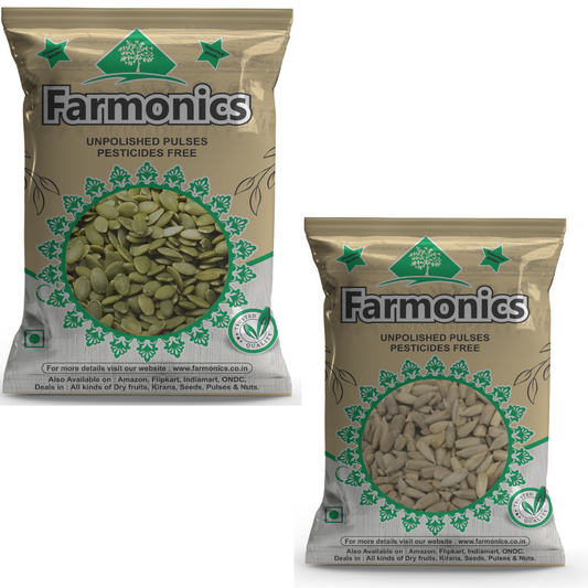 Combo Pack of Pum pkin Seeds and sunflower Seeds - farmonics 