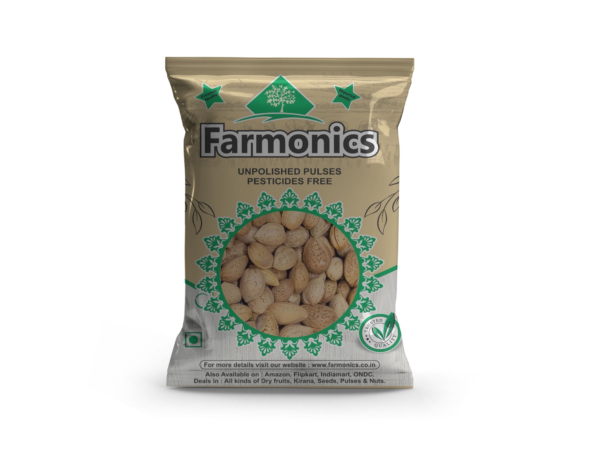 Best Quality Sabut Bdam / whole Almonds online from farmonics 