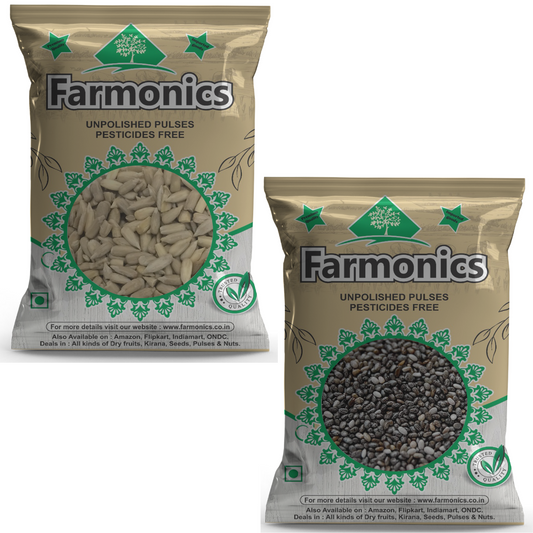 Combo Pack Of Sunflower Seeds And Chia Seeds- Farmonics
