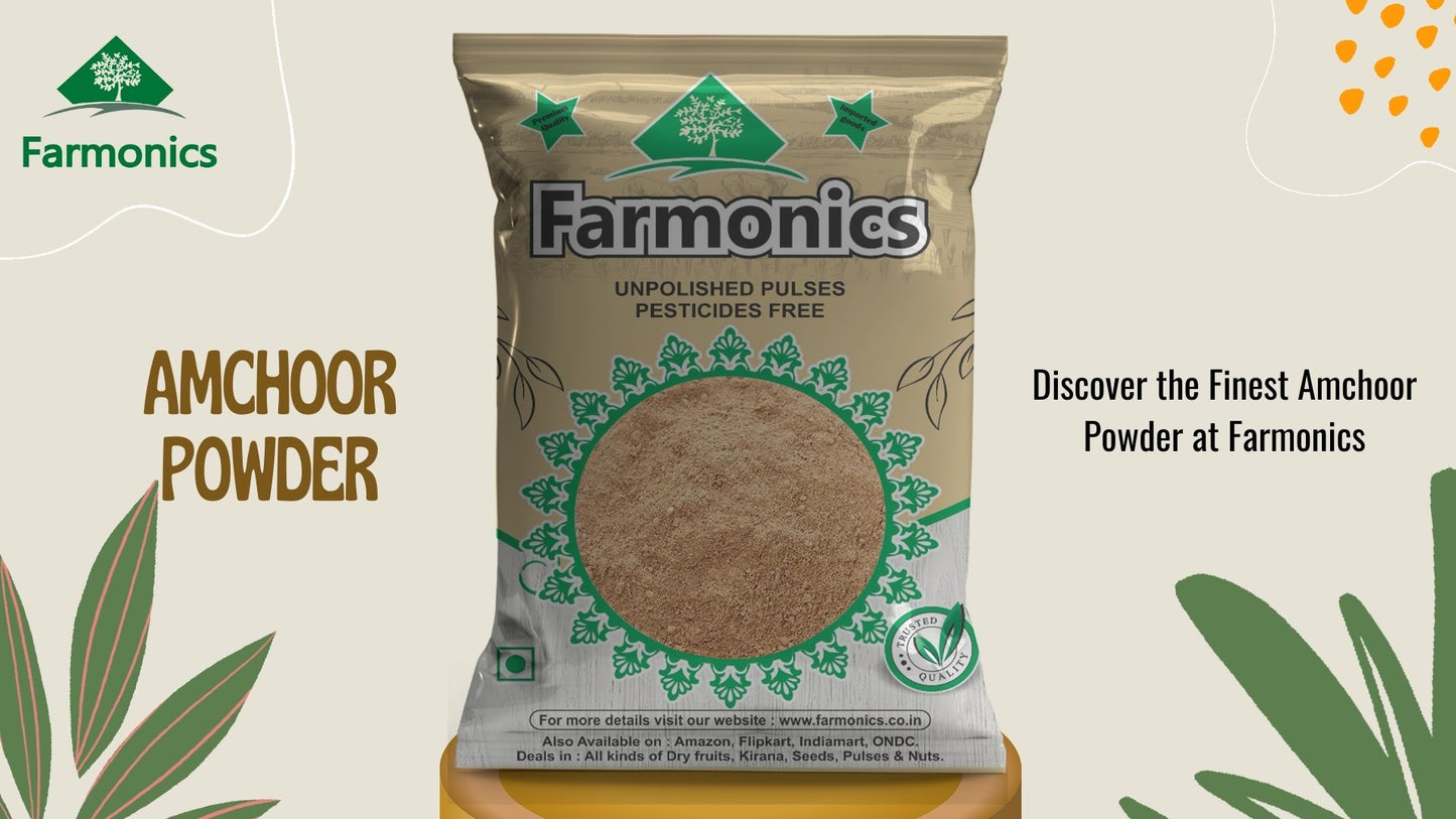 Welcome to Farmonics, your one stop solution for all your grocery needs. Let’s us know about one of our product that is amchoor Powder. Discover the Finest Amchoor Powder at Farmonics. 