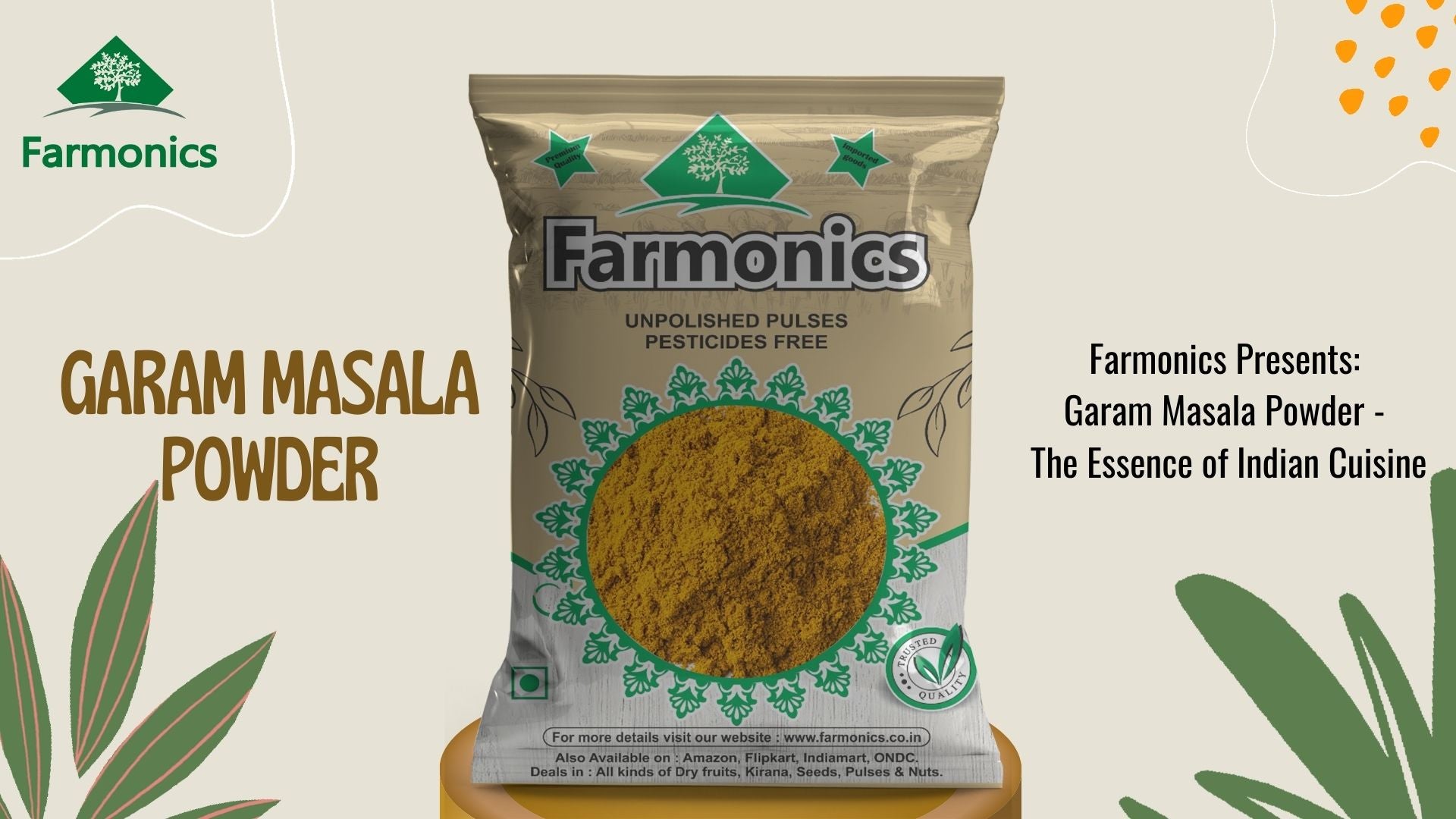 get the best quality garam masala powder from farmonics: the essence of indian cuisine 