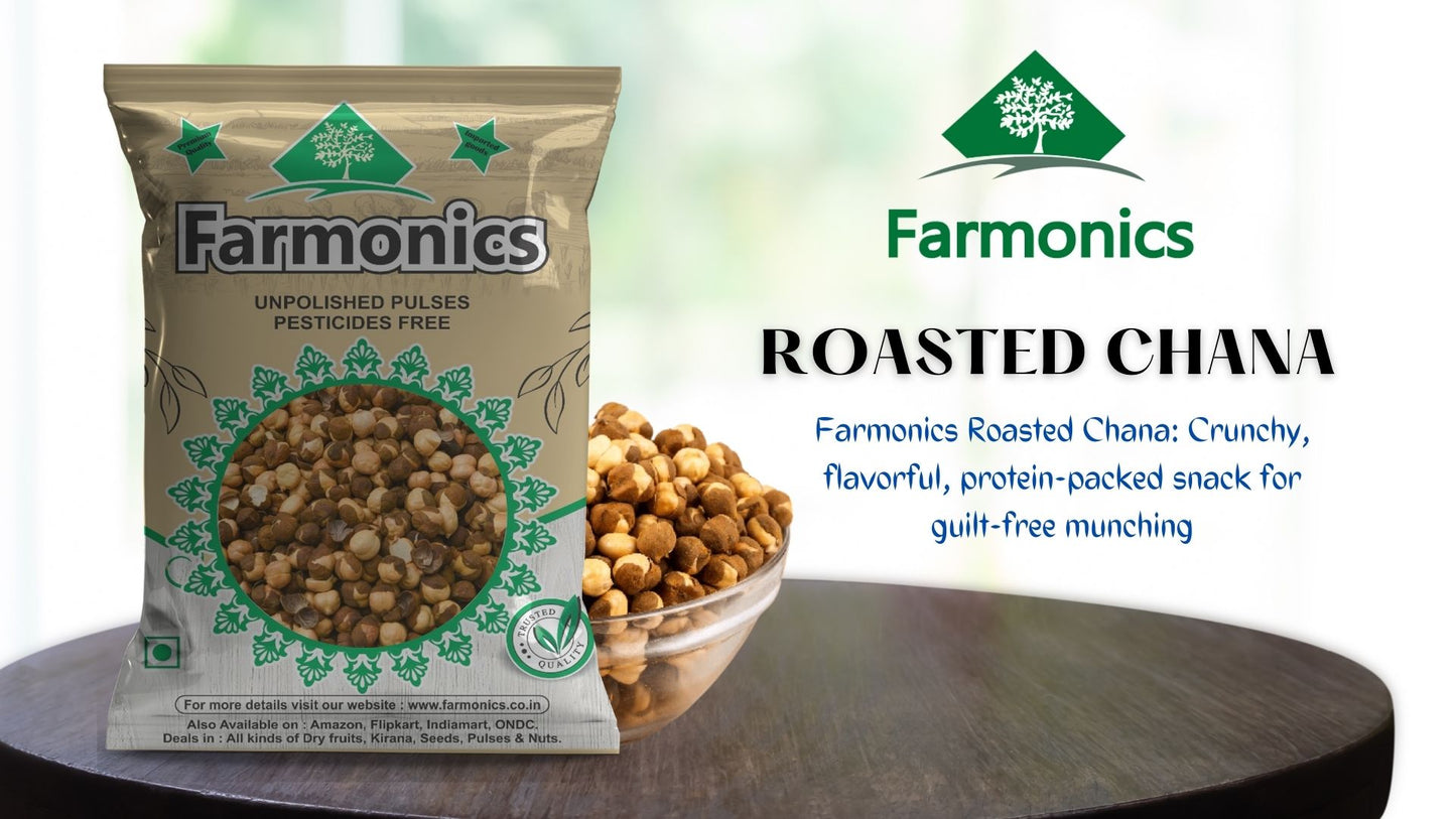 get the best quality roasted chana from Farmonics 