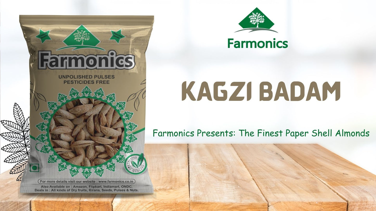 Farmonics Kagzi bdama the finest paper shell Badam/ almonds