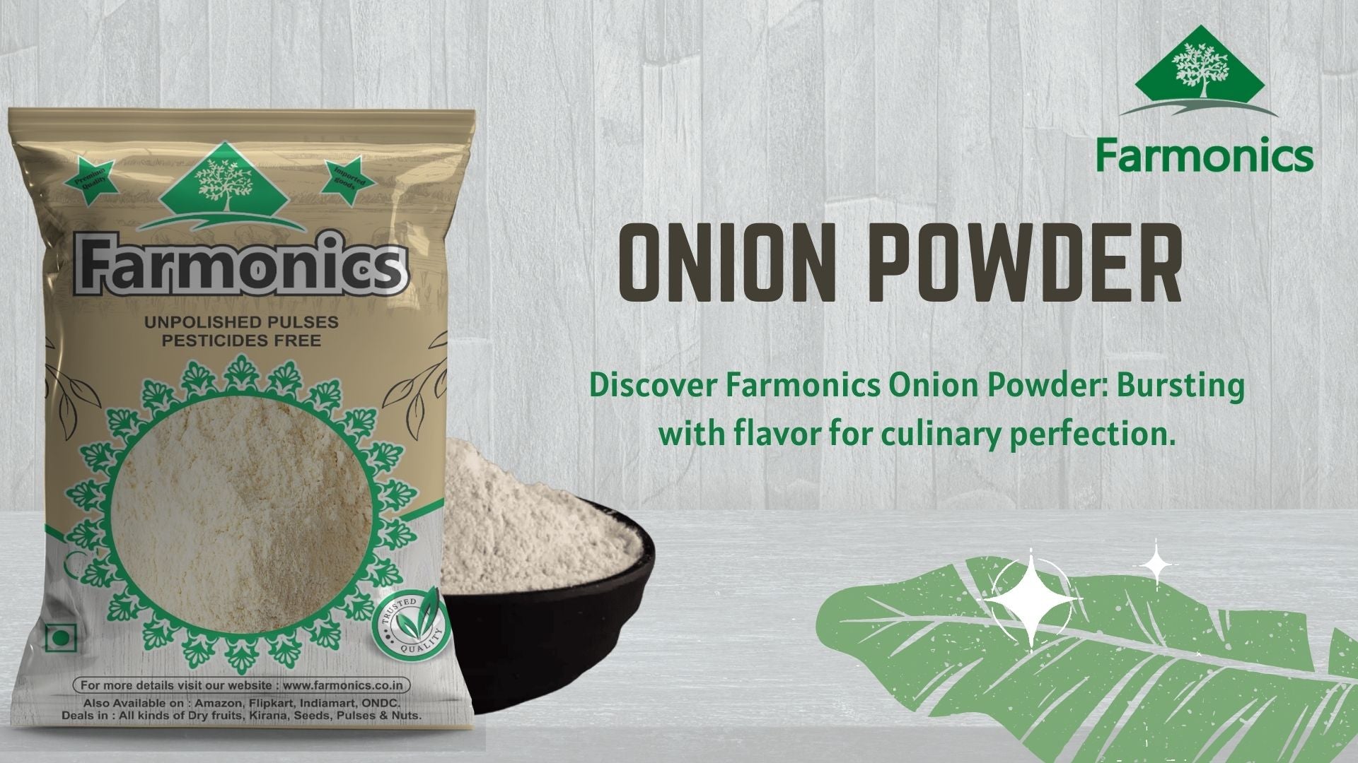 get the best quality onion powder  from Farmonics 
