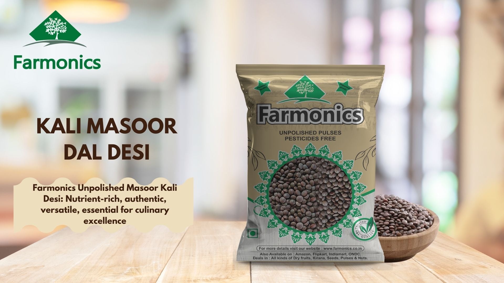 Get the best quality  from Farmonics kali masoor 