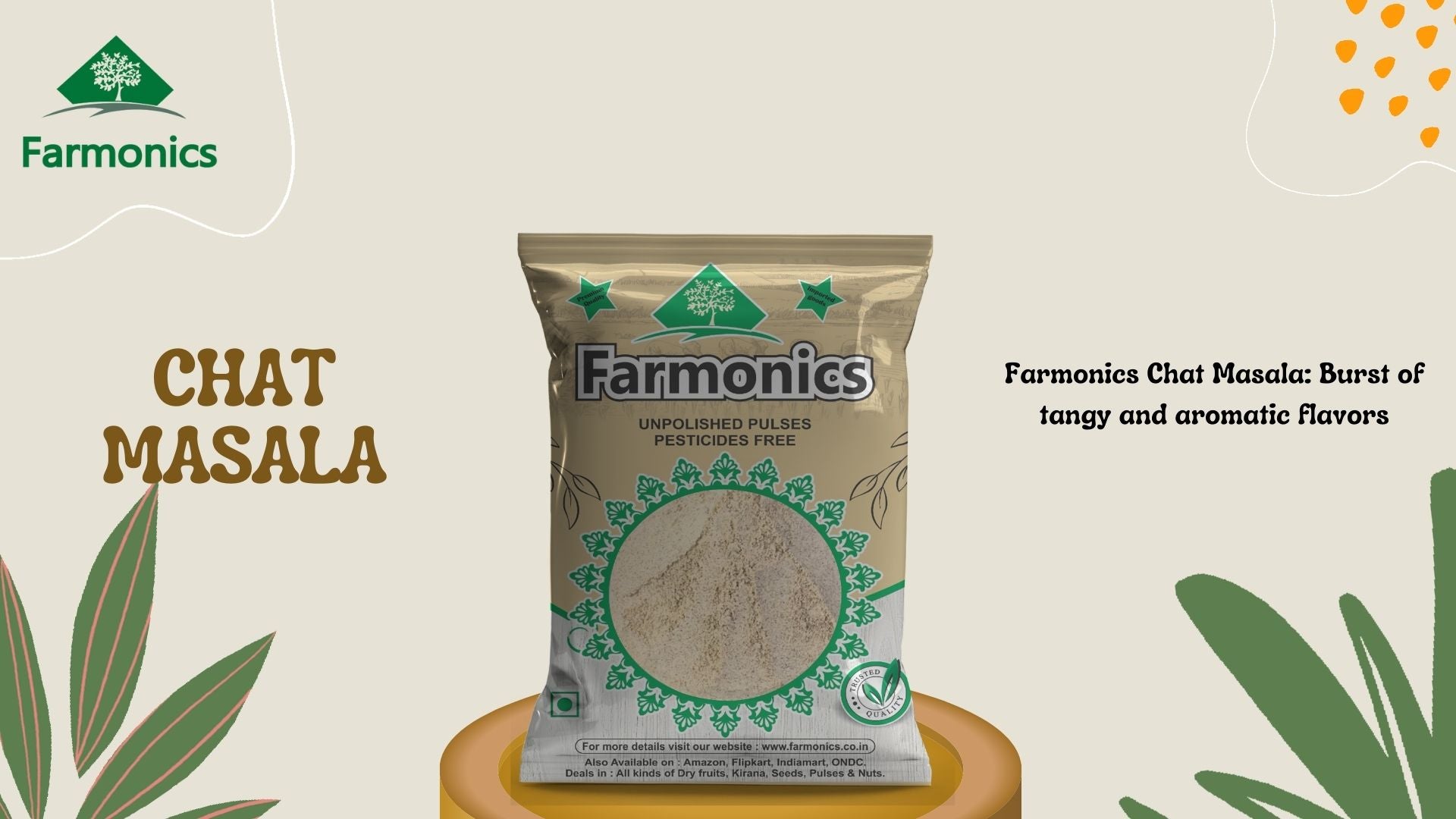 Farmonics chat masala burst of tangy and aromatic flavors