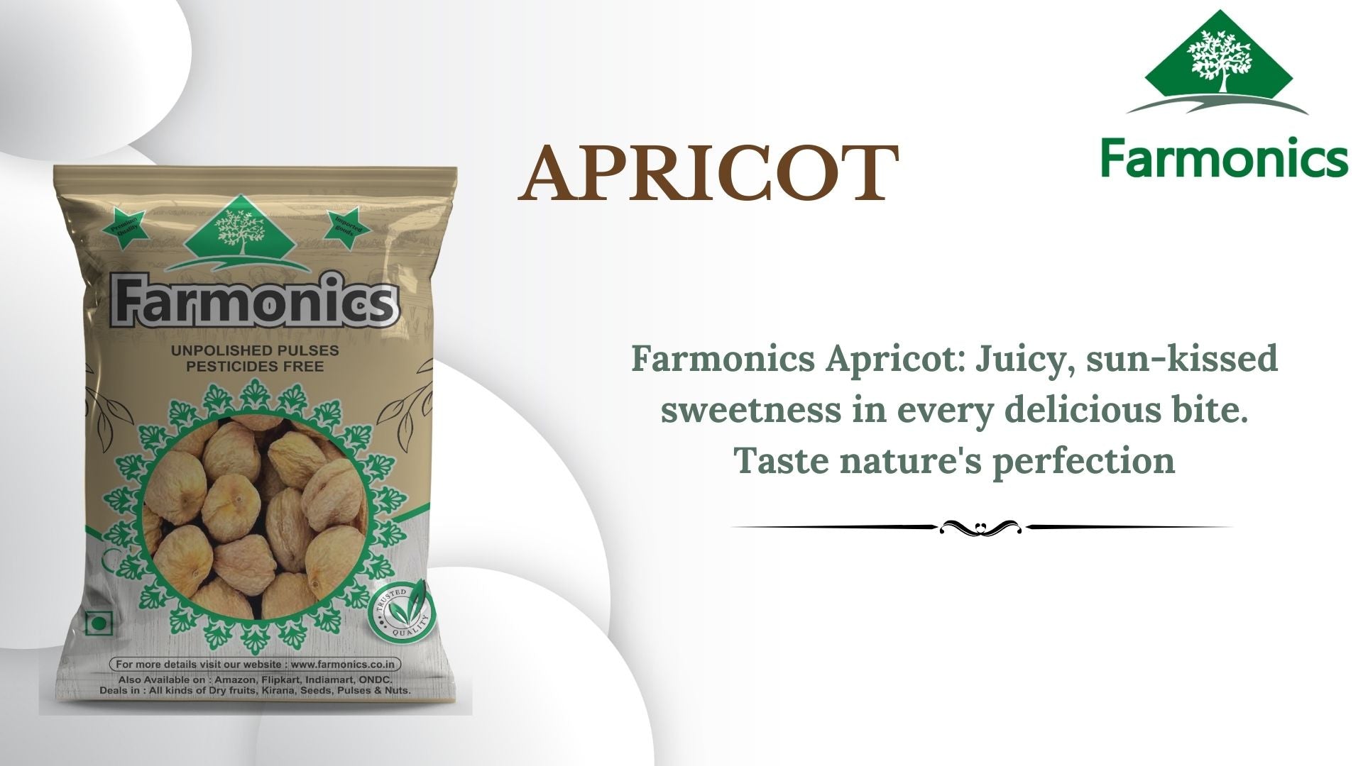 Get the premium qualiy apricot/khumani from farmonics