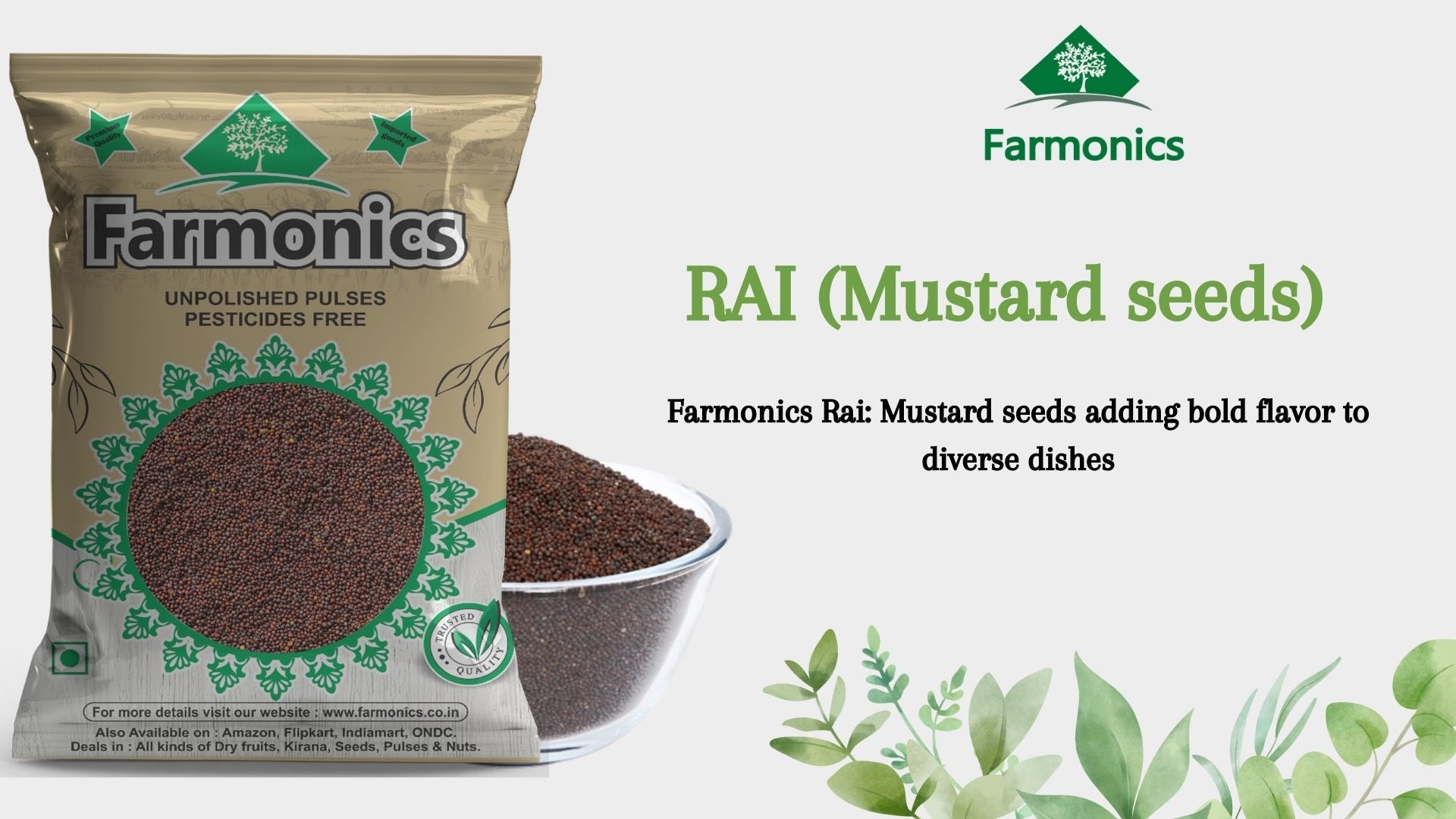 rai the best quality mutard seeds from Farmonics 