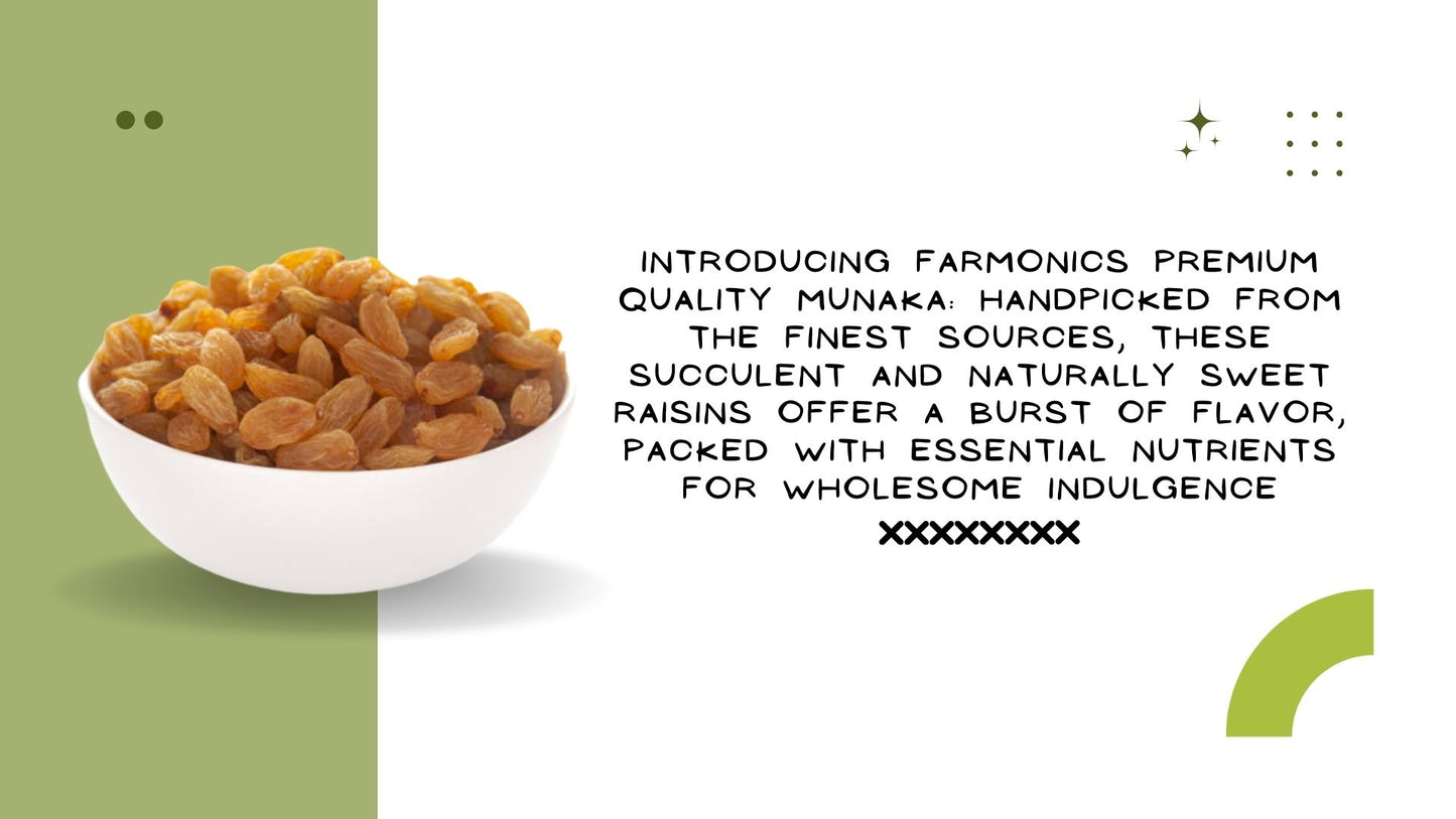 Here are some of the information about farmonics premioum quality   Munaka