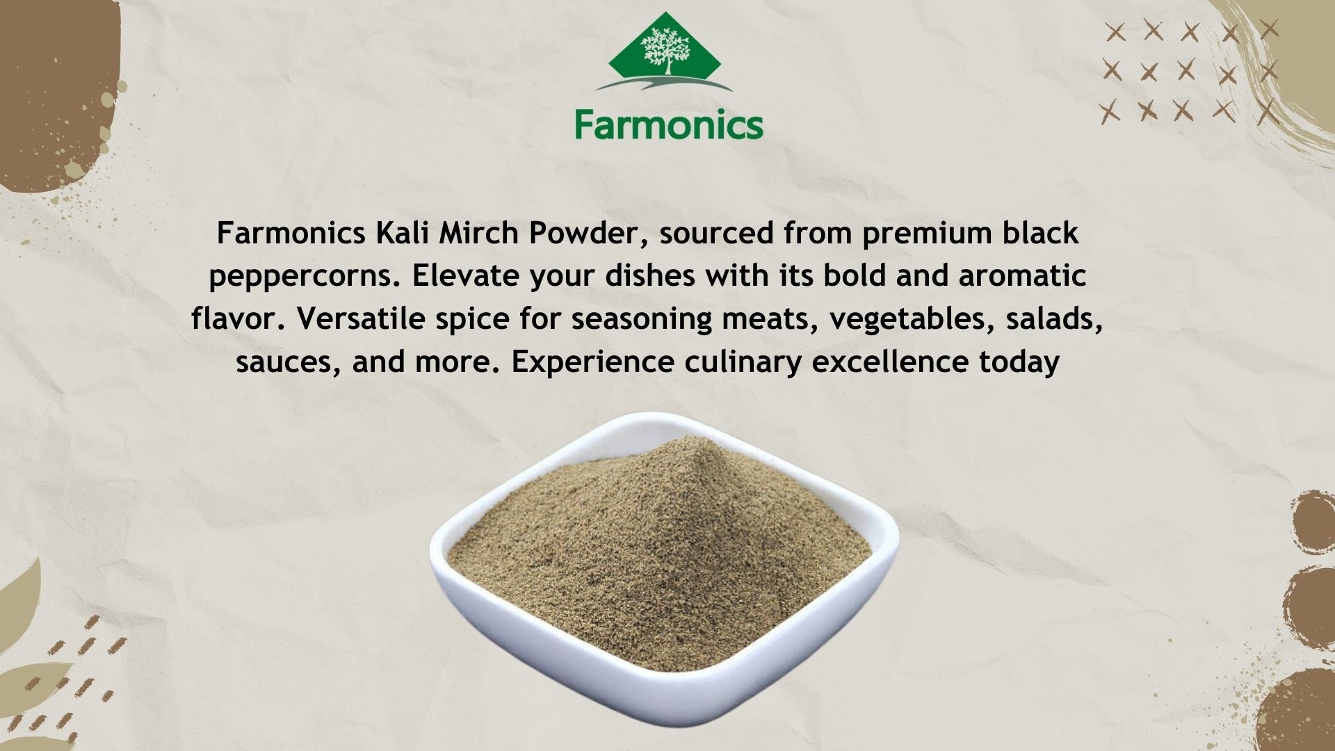 here are some of the information about Black Pepper powder 