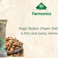 Paper shell farmonics Kagzi badam thin and easy to peal 