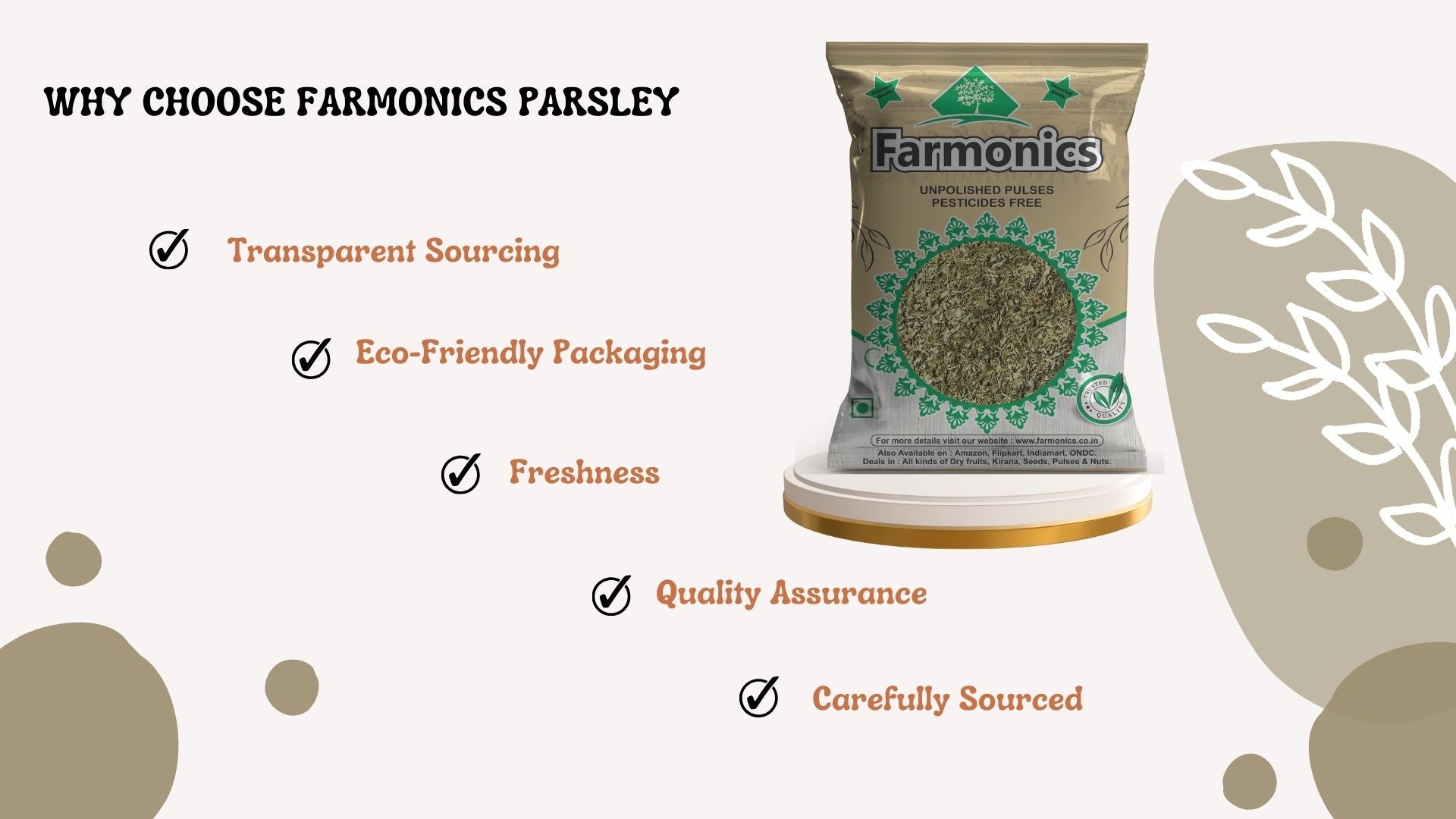 why you should choose Farmoics best quality  parsley 