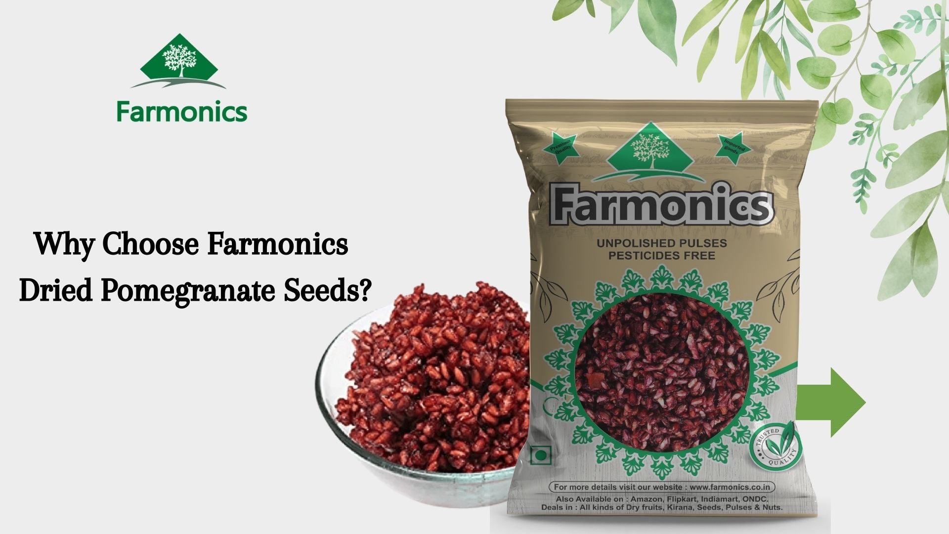 Reasons why you should choose Farmonics best quality anardana sabut 