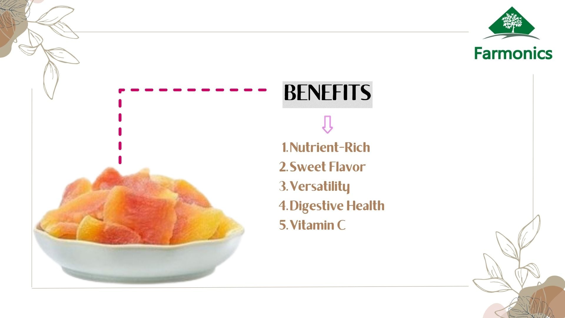 Here are some of the benefits from Premium quality dried papaya 