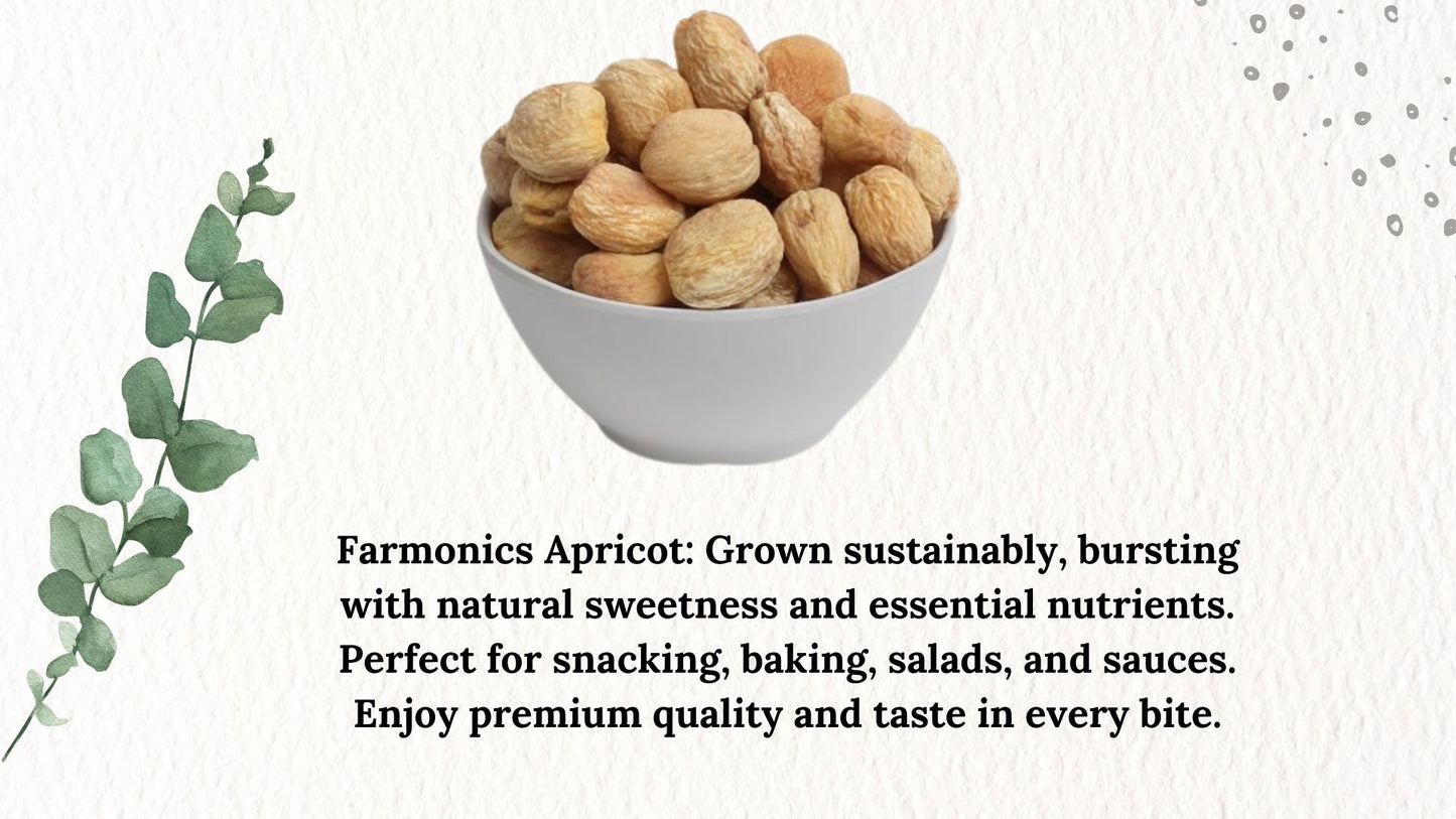 Here are some of the information about Farmonics best quality apricot/ khumani