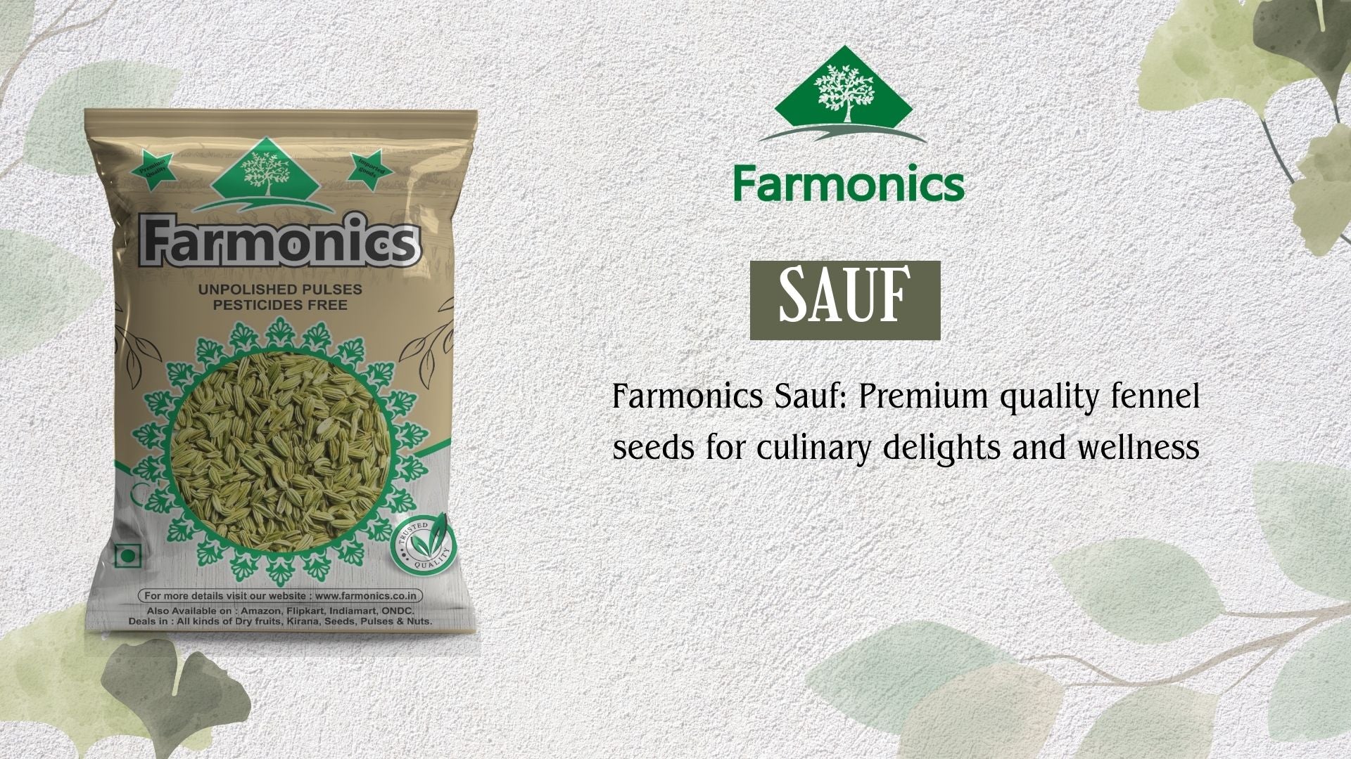 Farmonics Premium quality sauf seeds for culinary delights and wellnes