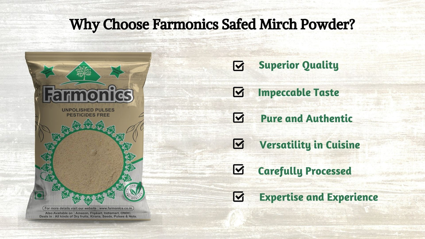 Reasons why you should choose Farmonics best quality Safed Mirch powder
