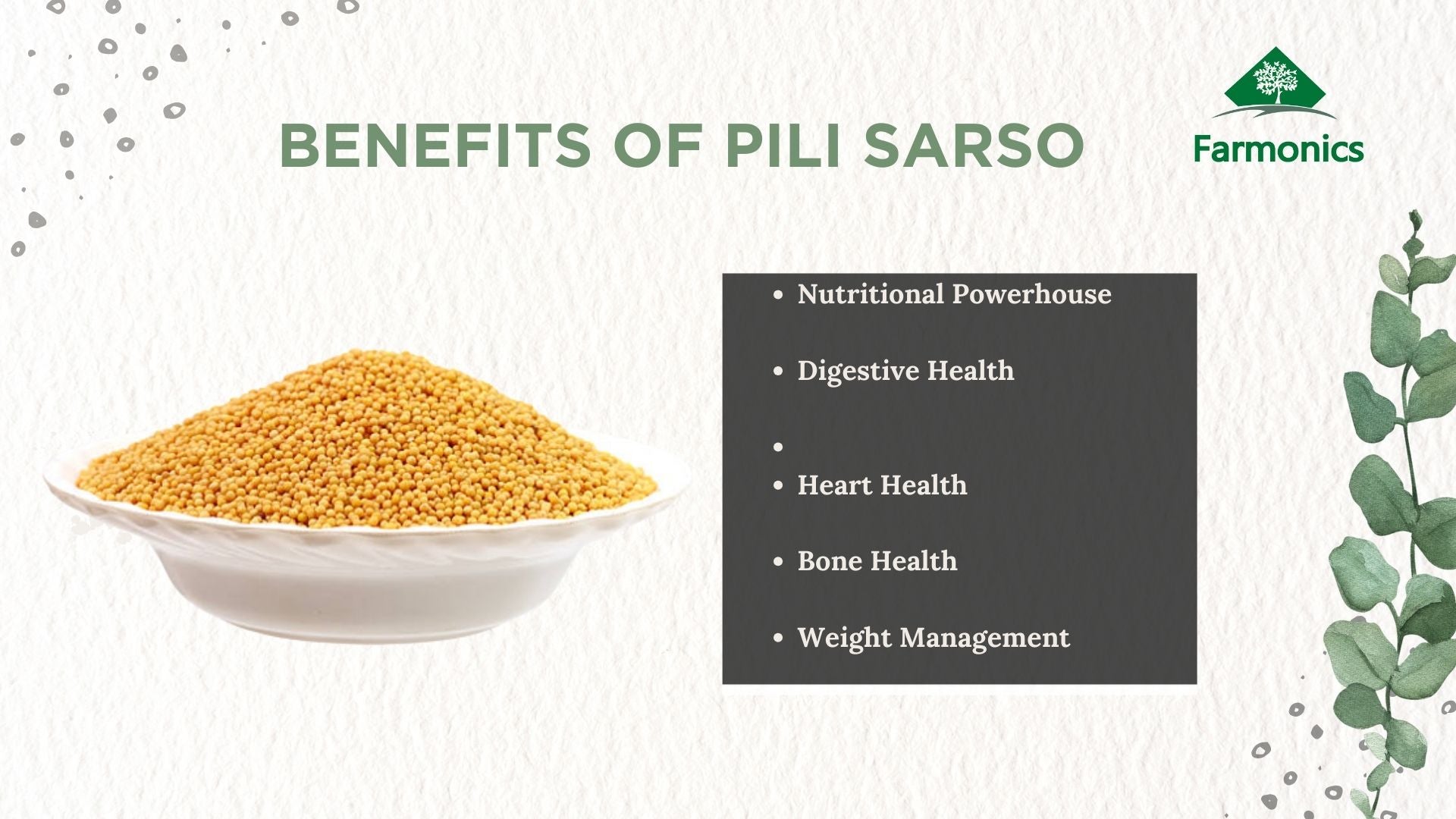 here are some of the benefits of pilli sarso which is of best quality 