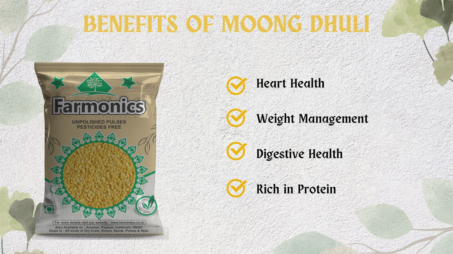 Benefits you can avail from Farmonics best quality unpolished moong dhuli 