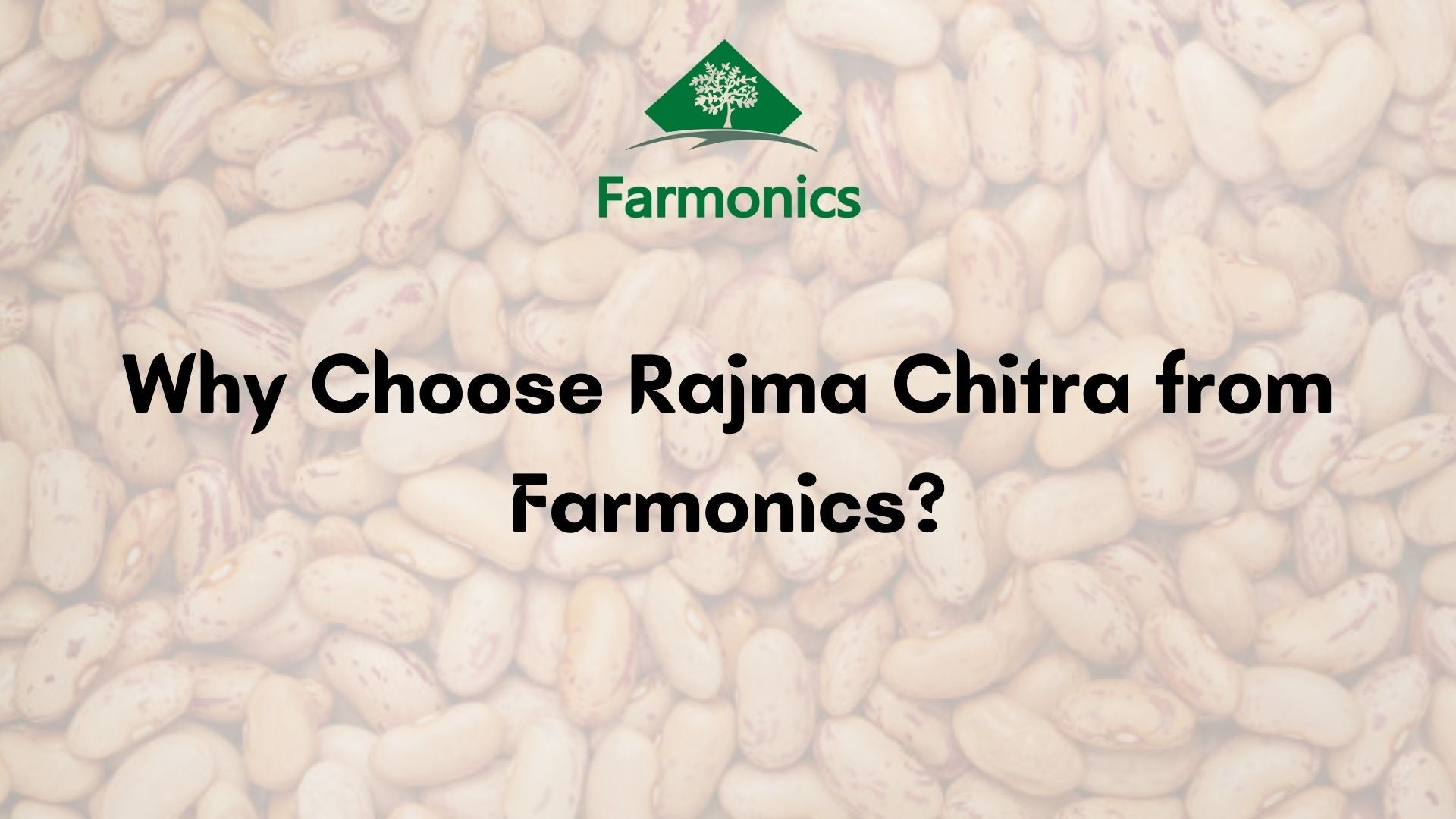 why you should choose farmonics unpolished rajma chitra.