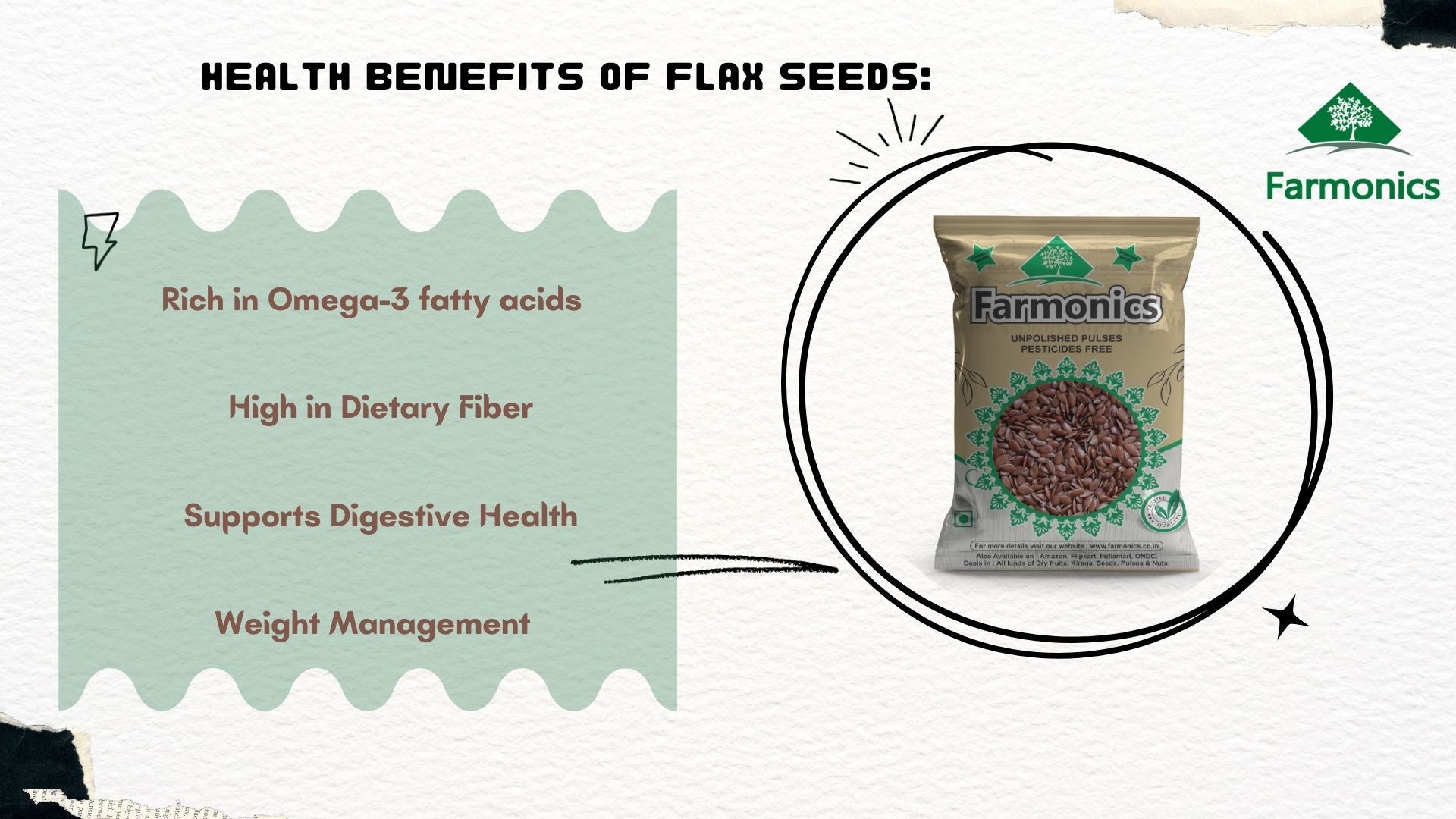 health benfits of choosing farmonics roasted flax seeds