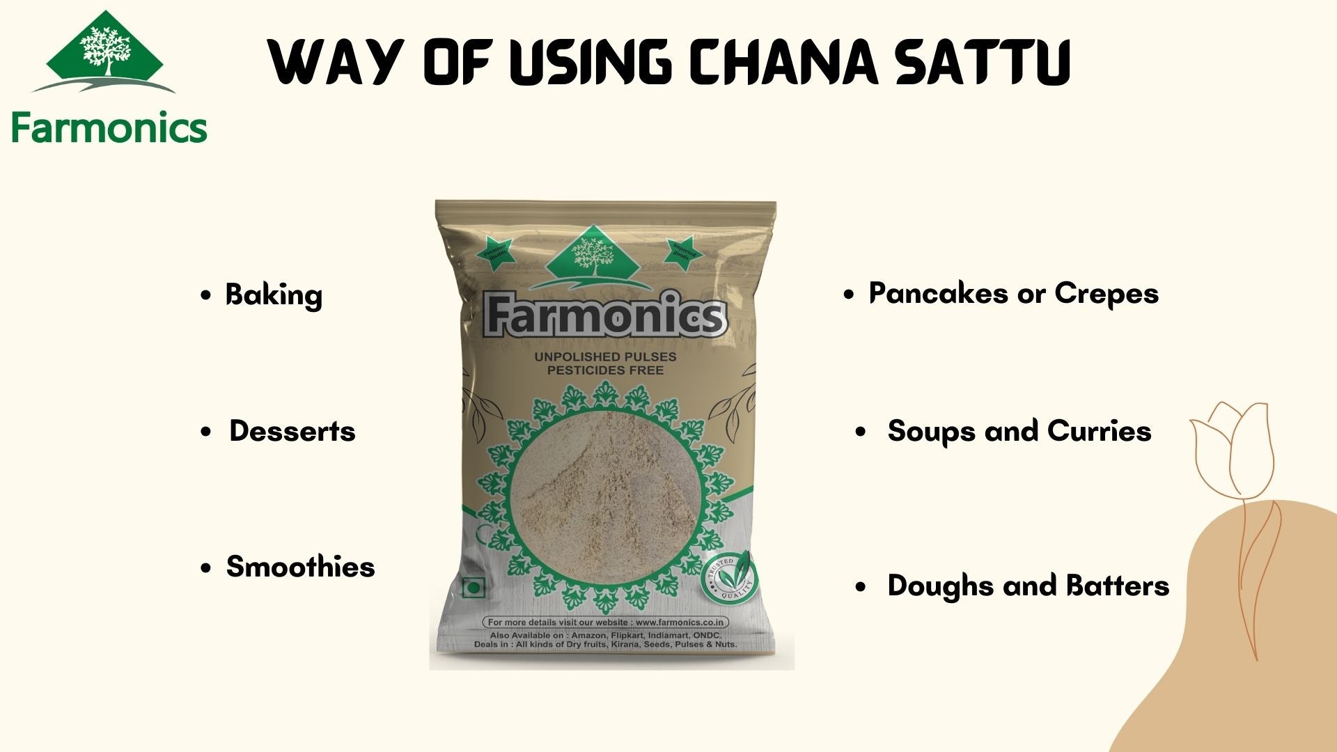 ways in which you can enjoy premium quality farmonics chana sattu 