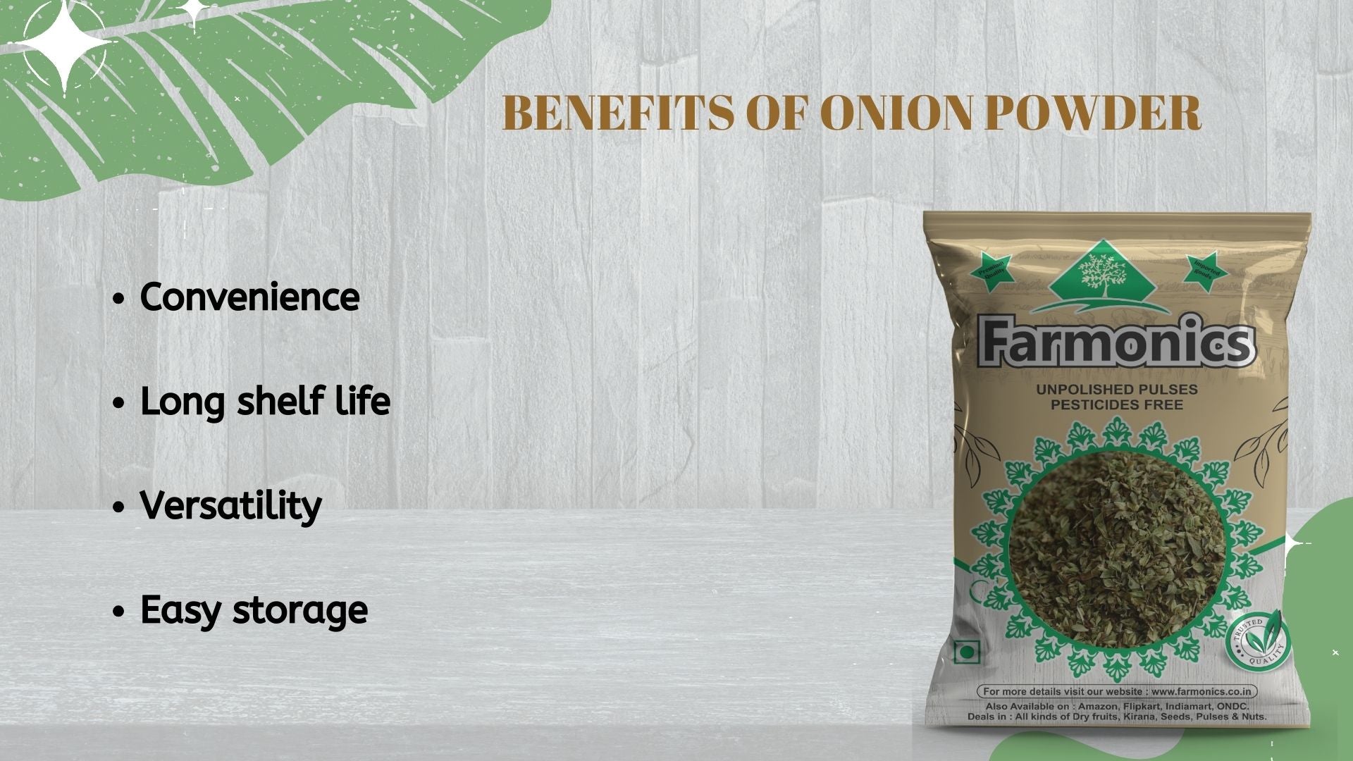 Benefits you can avail from Farmonics best quality onion powder 
