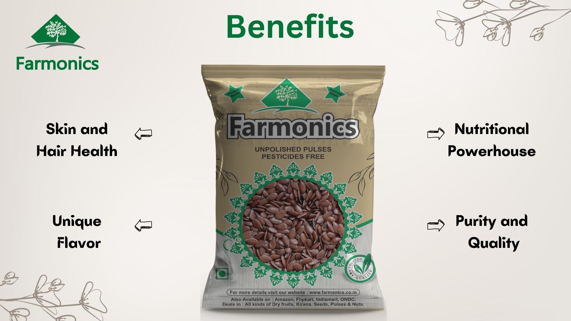 benefits of choosing farmonics premium quality flax seeds