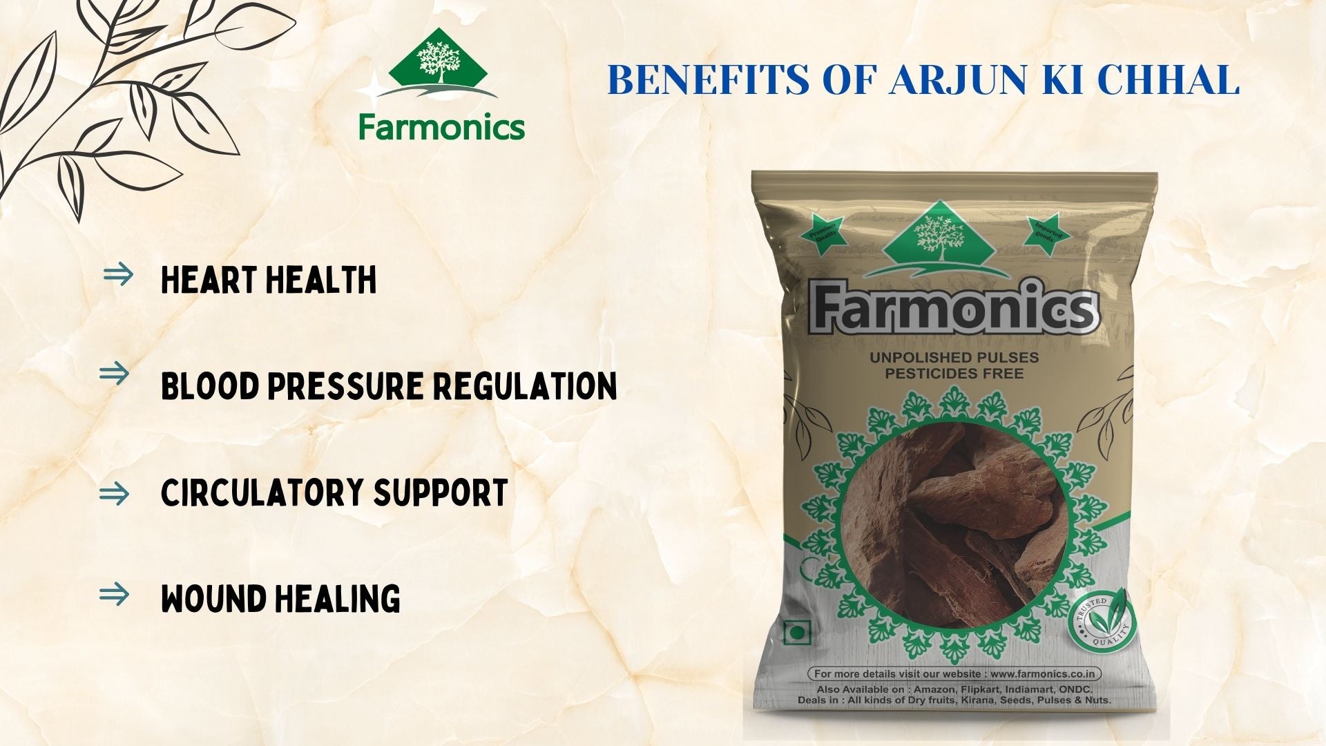 Benefits you will get from arjun ki chal from Farmonics 