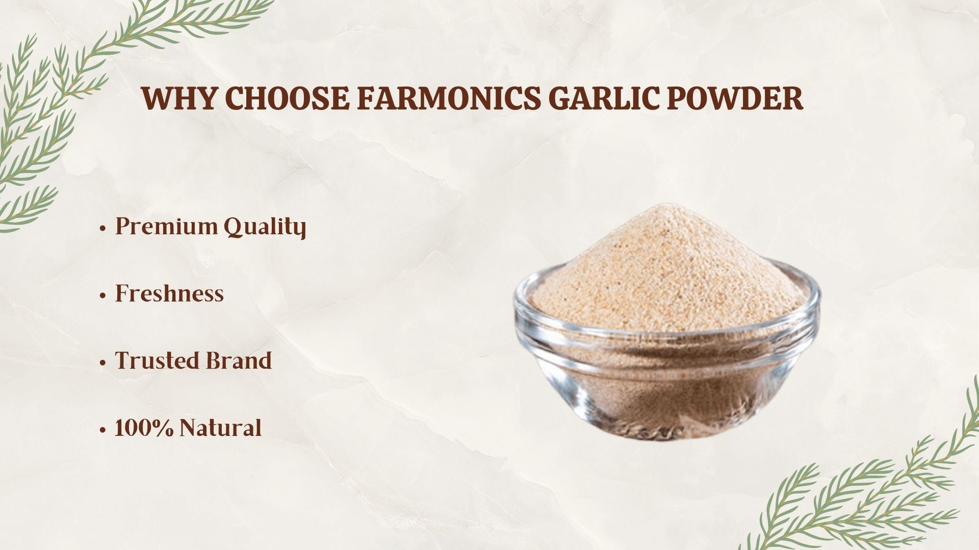 Reasons why you should choose Farmonics best quality Garlic powder 