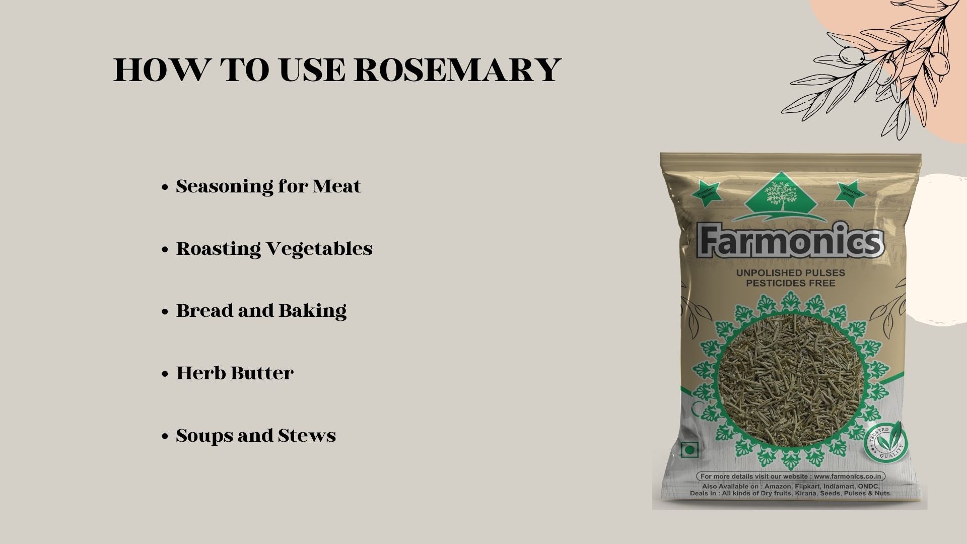 How to use farmonics premium Quality rosemary 