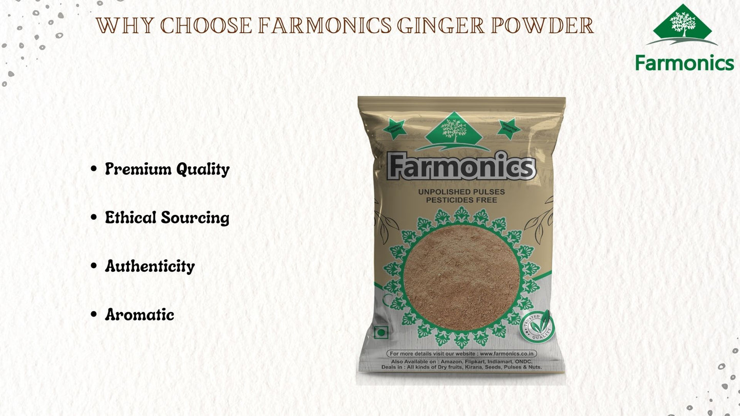 Some of the reasons why you should choose farmonics best quality  ginger powder/ sauth powder
