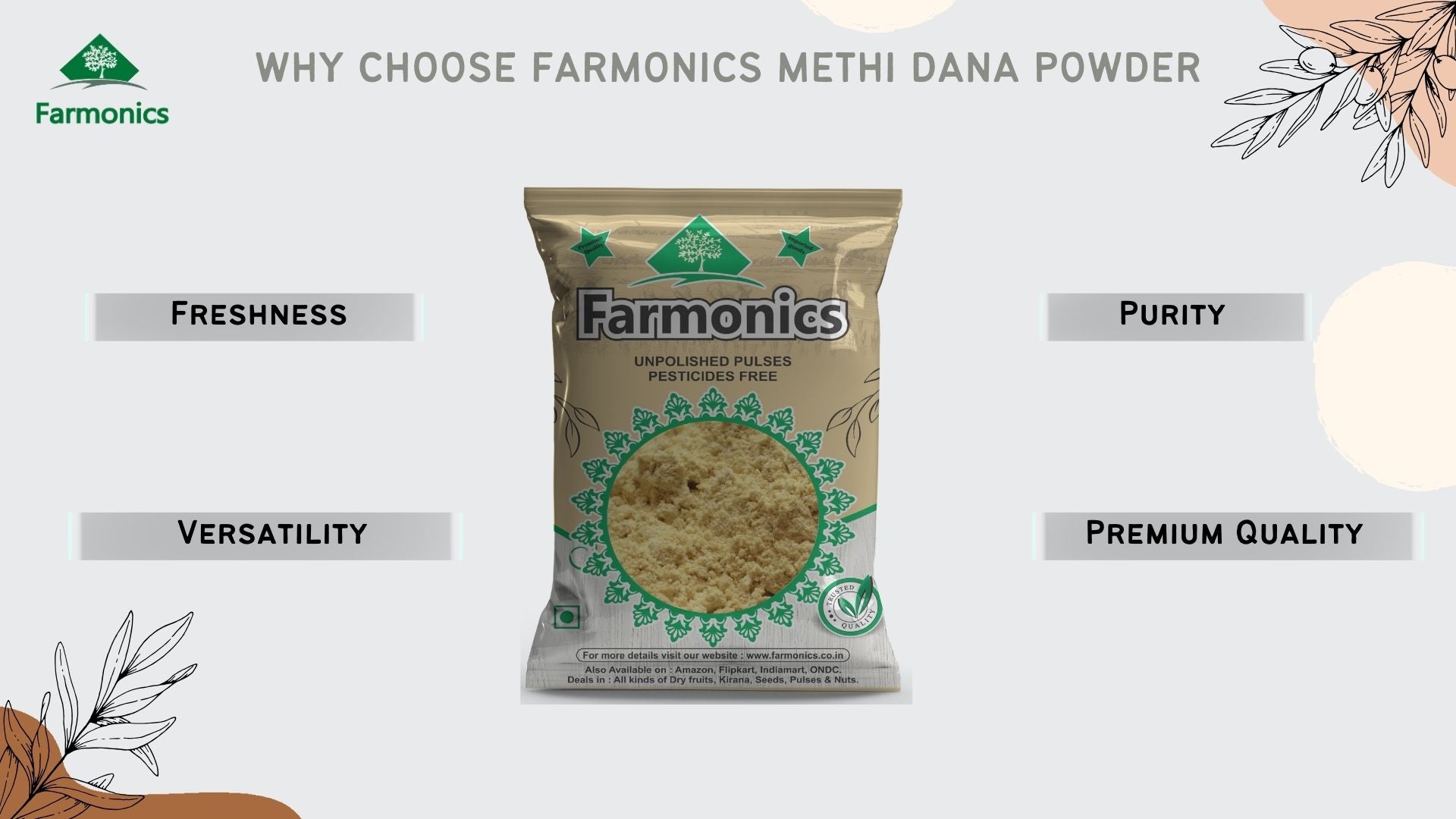 why you should choose Farmonics methi dana powder 