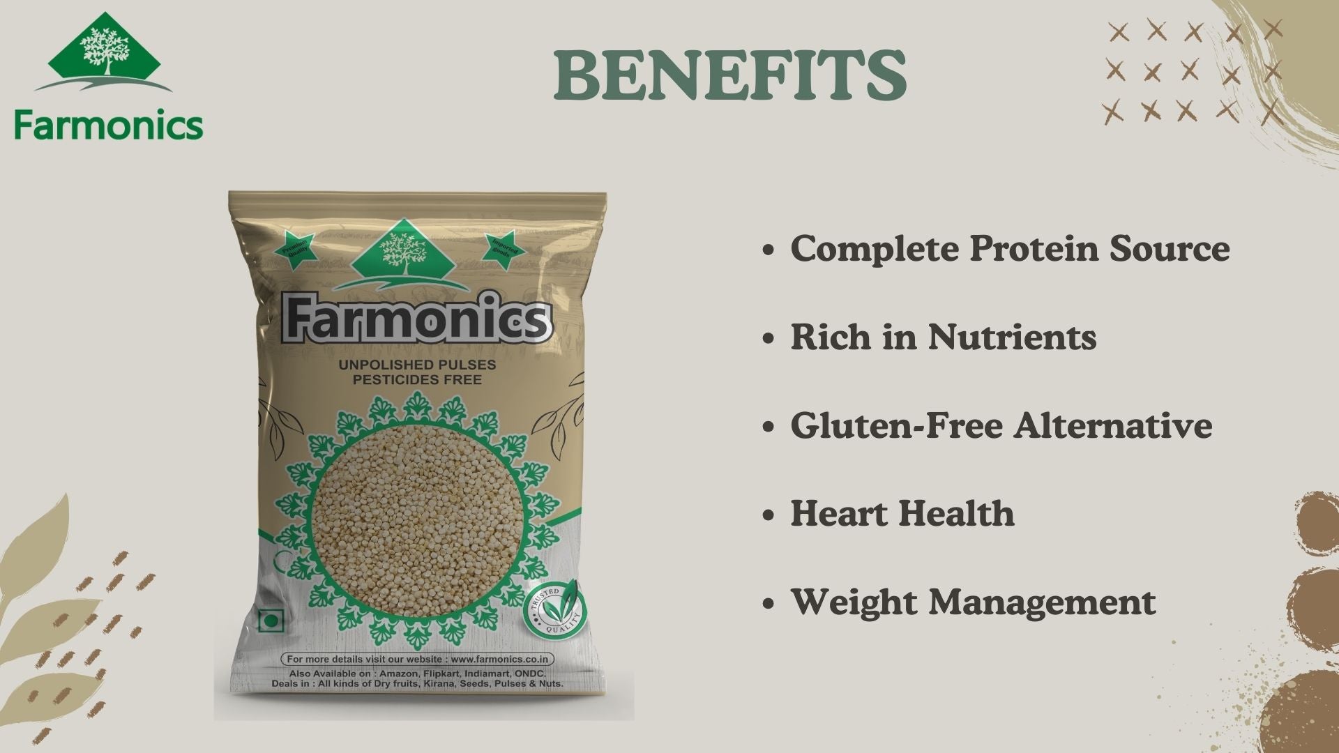 benefits you can avail from Farmonics best quality quinoa 