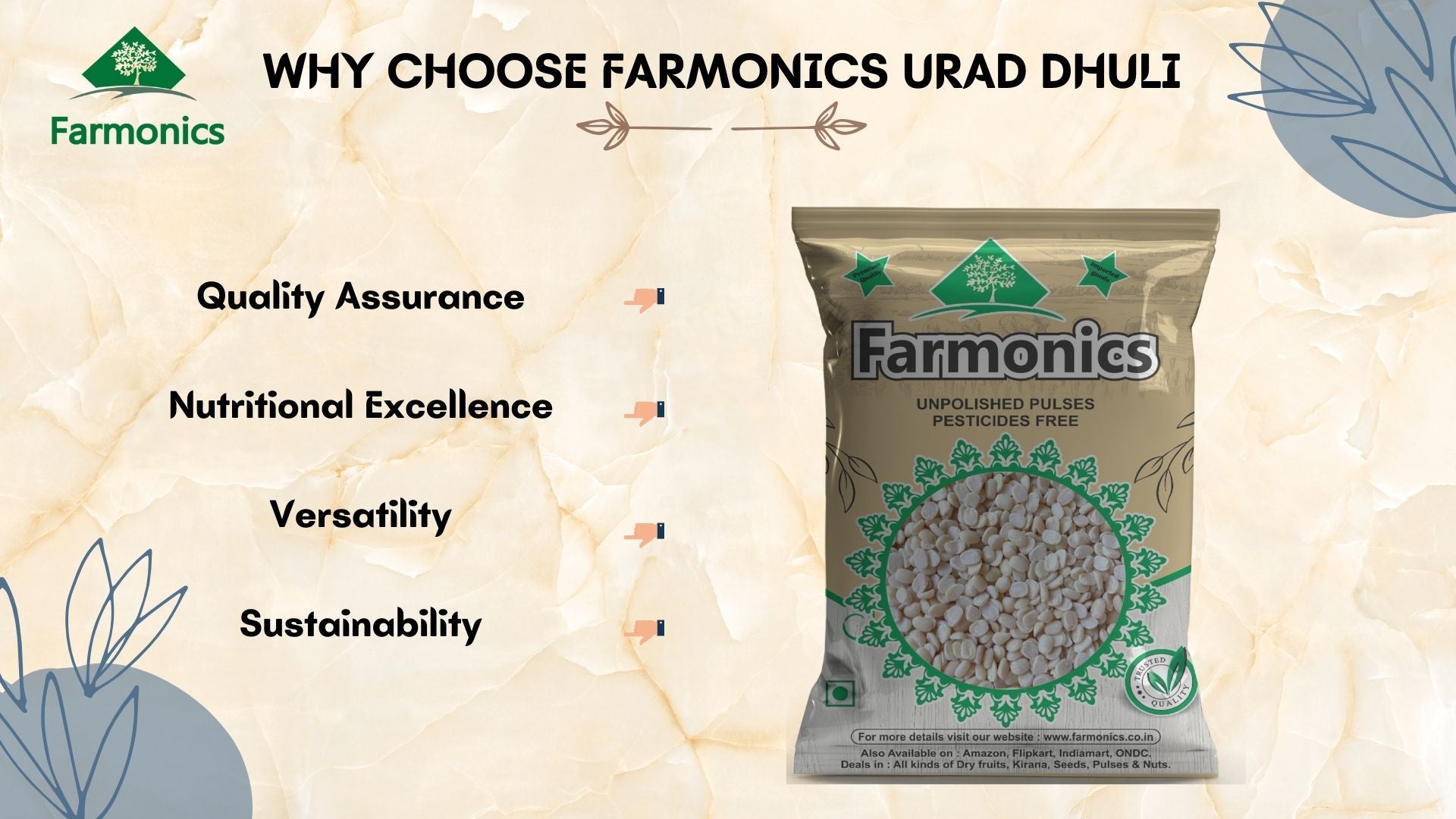 Some of the reasons why you should choose farmonics best quality   urad dhuli
