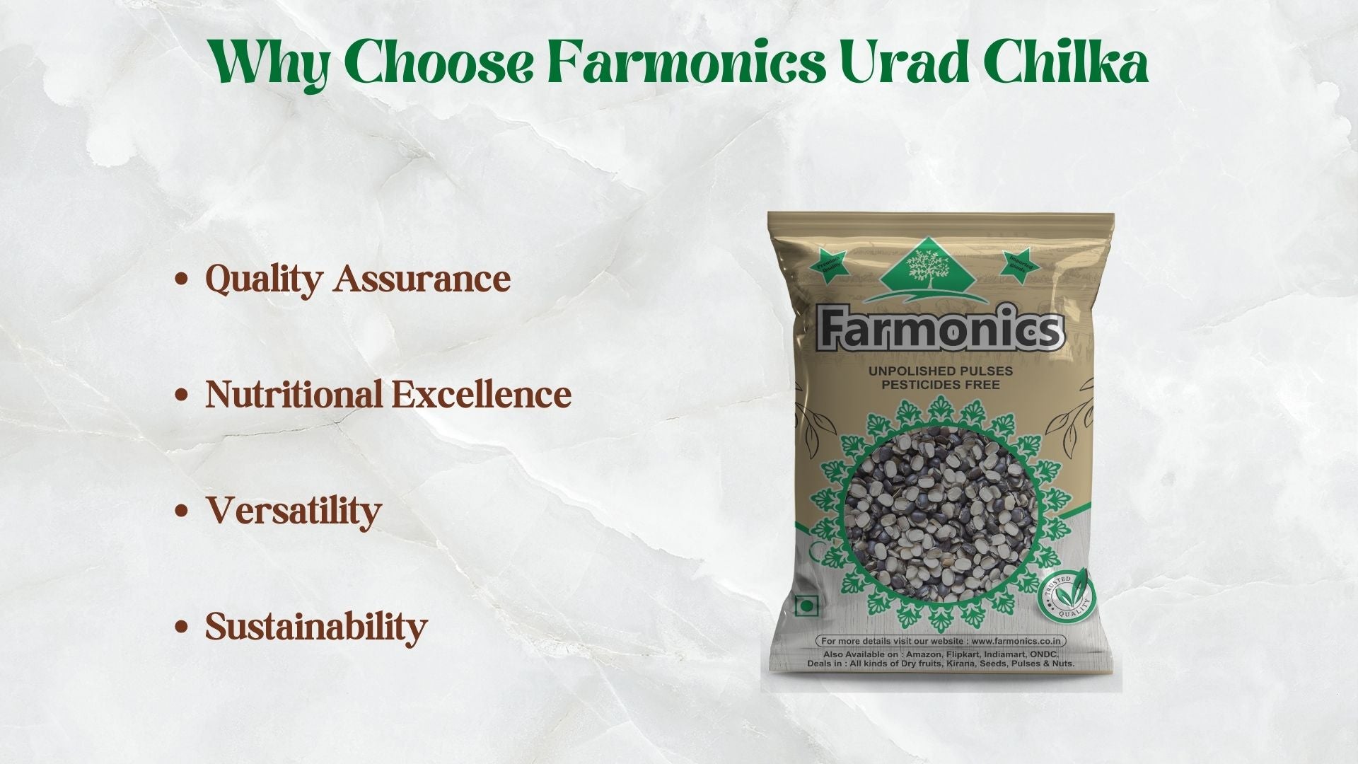 Reasons why you should choose Farmonics best quality urad chilka 